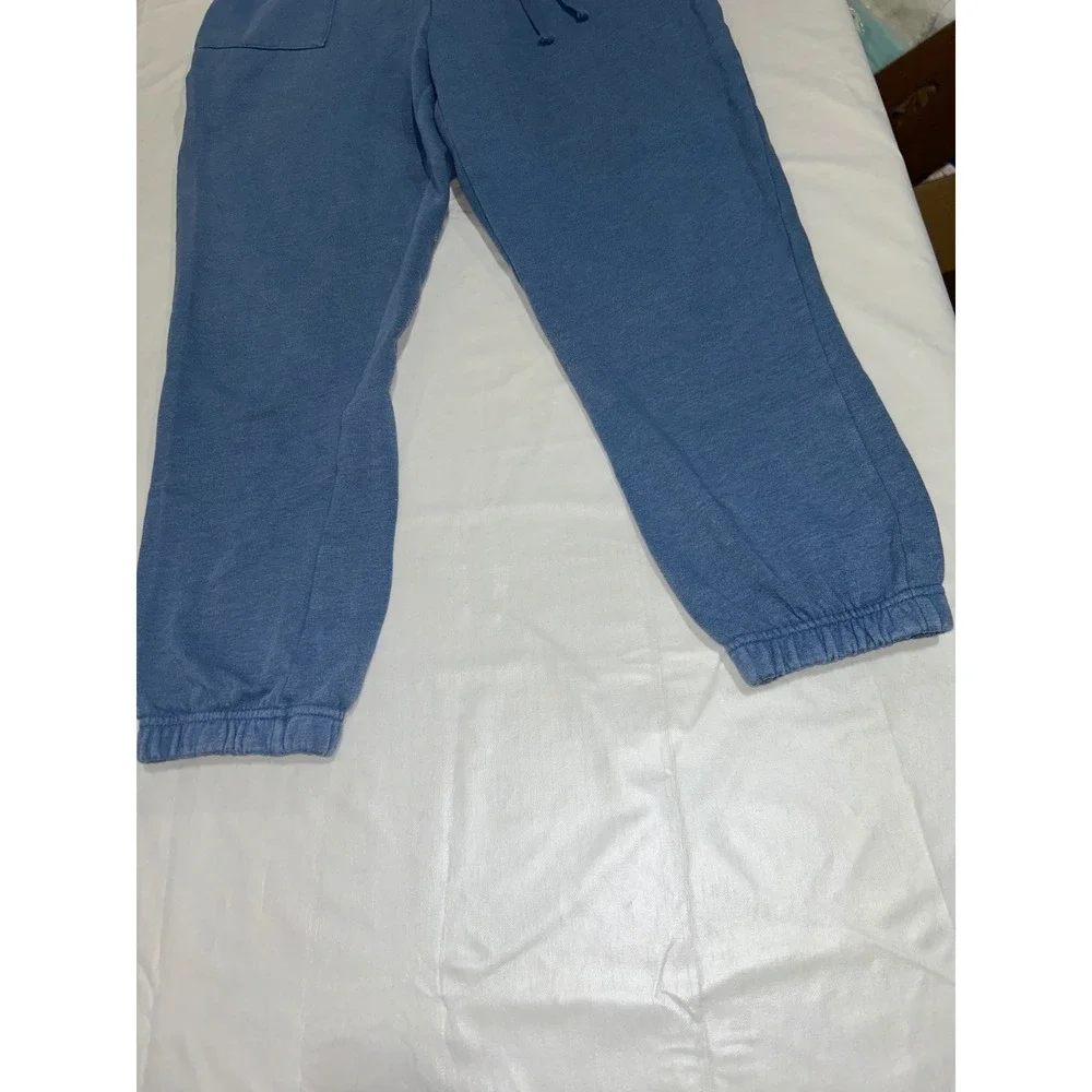 Lucky Brand Blue Heathered Jogger Sweatpants Drawstring Pockets Mens Small